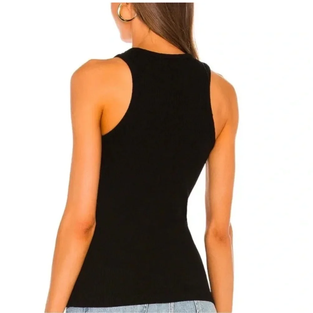 Agolde Bea Cutaway Tank Ribbed Black - Picture 2 of 10